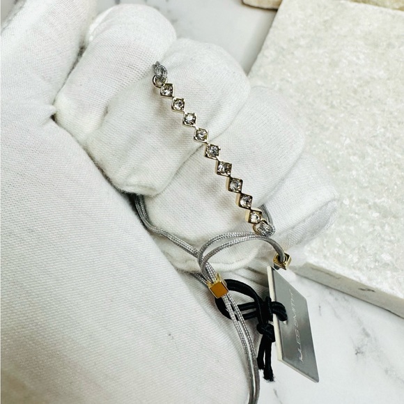 NEW! Jules Smith Delicate Gray Pavé Double-Strand Cord Bracelet - Picture 4 of 17